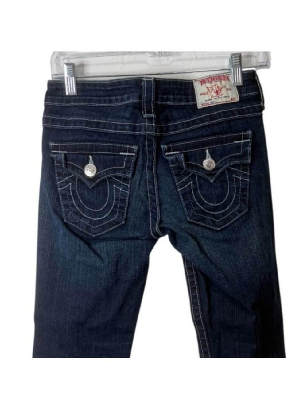 True Religion Womens Size 26 Joey Jeans Dark Wash Blue Bootcut USA - Picture 3 of 9